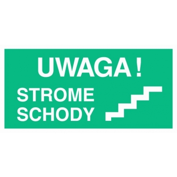 AC024 Uwaga! Strome schody prawostronne