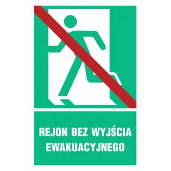 AC054 Rejon bez wyjścia ewakuacyjnego lewostronny