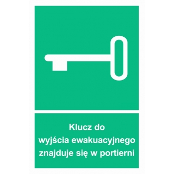 AC067 Klucz do wyjścia ewakuacyjnego znajduje się w portierni