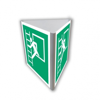 AE816 Okno ewakuacyjne z drabiną ewakuacyjną (3D dościenny fotoluminescencyjny)