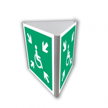 AE824 Miejsce zbiórki do ewakuacji dla osób niepełnosprawnych (3D dościenny fotoluminescencyjny)