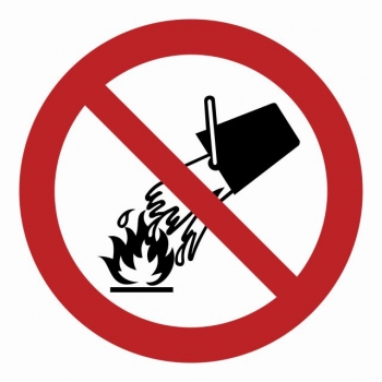 BA003 Zakaz gaszenia wodą