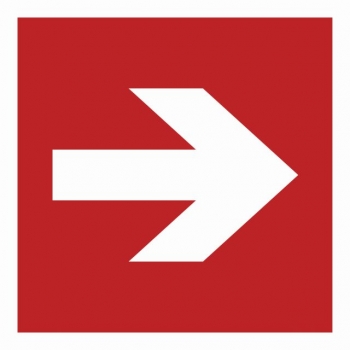 BA011 Kierunek do miejsca rozmieszczenia sprzętu pożarniczego lub urządzenia ostrzegającego