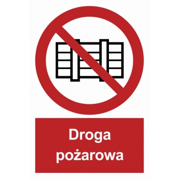 BB001 Nie zastawiać - droga pożarowa