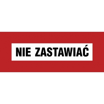 BC124 Nie zastawiać