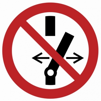 Znak Nie przełączaj płyta sztywna PCV GA031