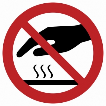 Znak Nie dotykać. Gorąca powierzchnia płyta sztywna PCV GB014