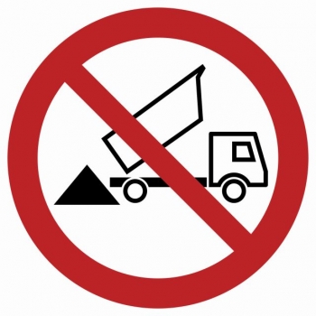 Znak Zakaz wysypywania płyta sztywna PCV GB019