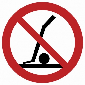 Znak Zakaz podnoszenia wózkiem płyta sztywna PCV GB020