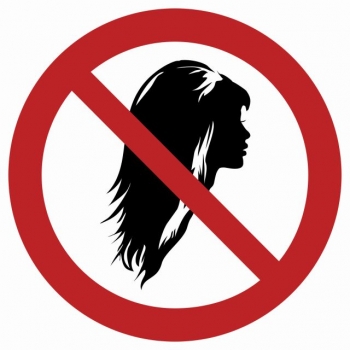 Znak Zakaz noszenia rozpuszczonych włosów płyta sztywna PCV GB051