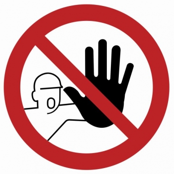 Znak Nieupoważnionym wstęp wzbroniony płyta sztywna PCV GB053