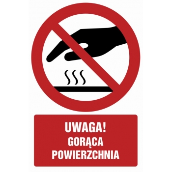 Znak Nie dotykać. Gorąca powierzchnia płyta sztywna PCV GC027