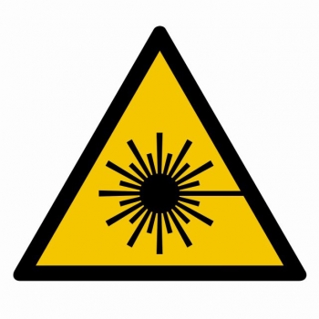 Znak Ostrzeżenie przed wiązką laserową folia samoprzylepna GD004