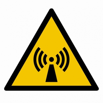 Znak Ostrzeżenie przed promieniowaniem niejonizującym folia samoprzylepna GD005