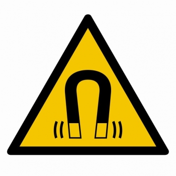 Znak Ostrzeżenie przed silnym polem magnetycznym płyta sztywna PCV GD006