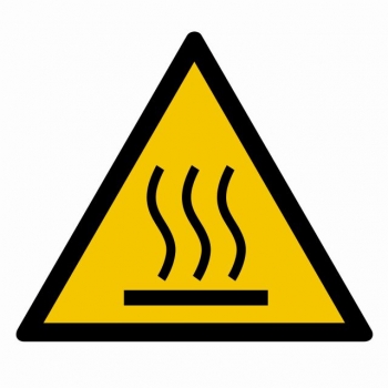 Znak Ostrzeżenie przed gorącą powierzchnią folia samoprzylepna GD017