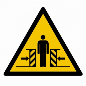 Znak Ostrzeżenie przed zgnieceniem bocznym płyta sztywna PCV GD019