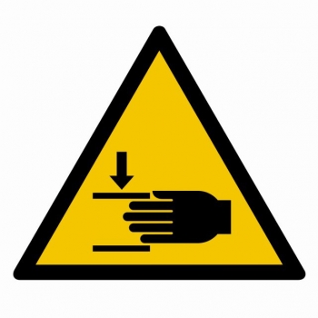 Znak Ostrzeżenie przed zgnieceniem dłoni płyta sztywna PCV GD024