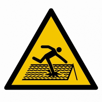 Znak Ostrzeżenie przed kruchym dachem płyta sztywna PCV GD036