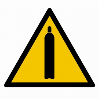 Znak Ostrzeżenie - butle z gazem płyta sztywna PCV GE003