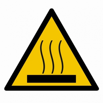 Znak Gorąca powierzchnia folia samoprzylepna GE004