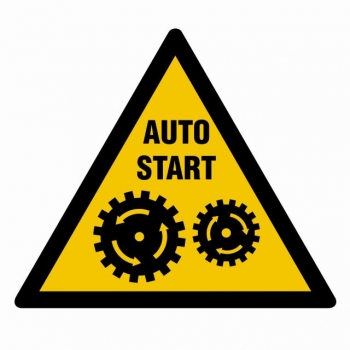 Znak Uruchamia się automatycznie folia samoprzylepna GE006