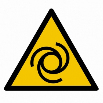 Znak Uwaga próżnia płyta sztywna PCV GE008