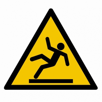 Znak Niebezpieczeństwo poślizgnięcia się płyta sztywna PCV GE009