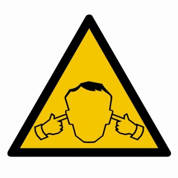 Znak Uwaga! Hałas folia samoprzylepna GE014