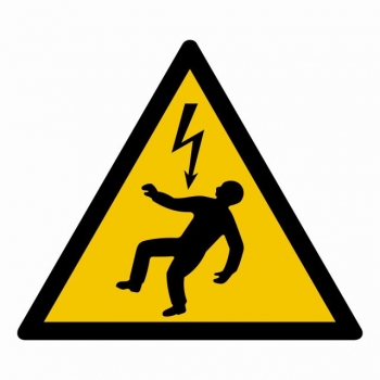 Znak Napięcie krokowe płyta sztywna PCV GE015