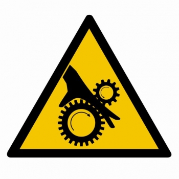 Znak Uwaga wirujące elementy płyta sztywna PCV GE016