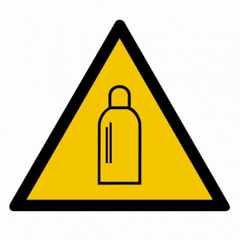 Znak Uwaga! Butle folia samoprzylepna GE024