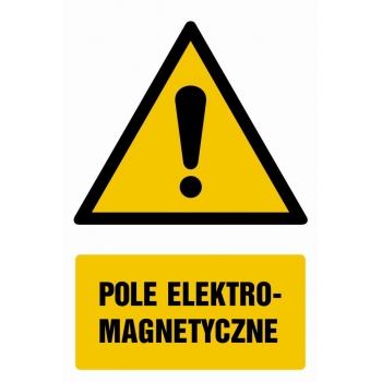 Znak Pole elektromagnetyczne płyta sztywna PCV GF002