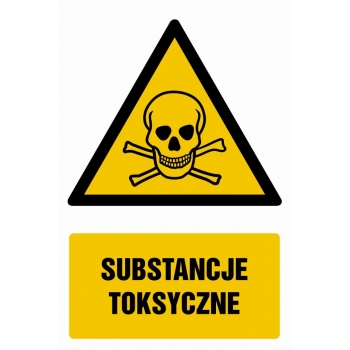 Znak Substancje toksyczne folia samoprzylepna GF005