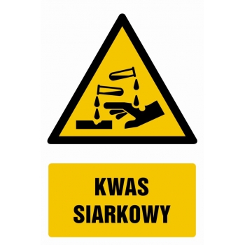 Znak Kwas siarkowy płyta sztywna PCV GF010