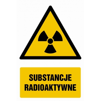 Znak Substancje radioaktywne płyta sztywna PCV GF011