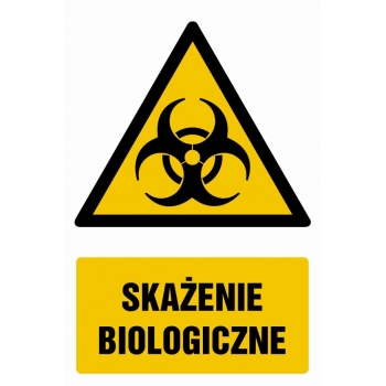 Znak Skażenie biologiczne płyta sztywna PCV GF023