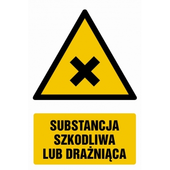 Znak Substancja szkodliwa lub drażniąca płyta sztywna PCV GF026
