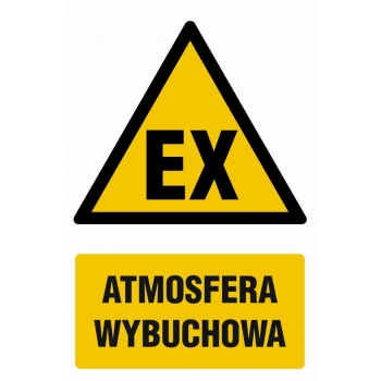 Znak Atmosfera wybuchowa folia samoprzylepna GF036