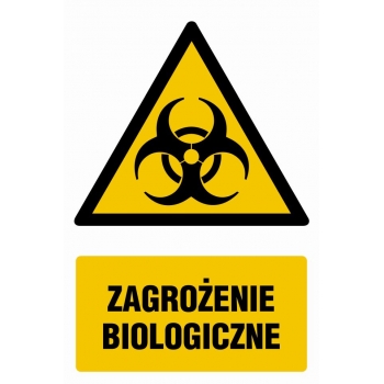 Znak Zagrożenie biologiczne płyta sztywna PCV GF037