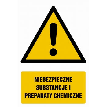 Znak Niebezpieczne substancje i preparaty chemiczne płyta sztywna PCV GF041