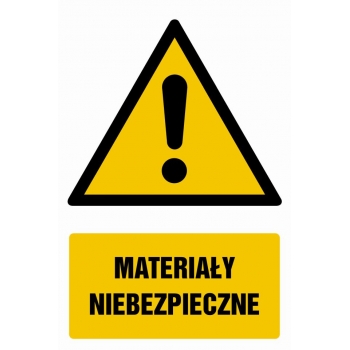 Znak Materiały niebezpieczne płyta sztywna PCV GF042