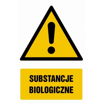 Znak Substancje biologiczne folia samoprzylepna GF047