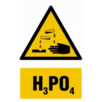 Znak Kwas H3PO4 folia samoprzylepna GF052