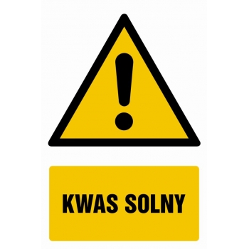 Znak Kwas solny płyta sztywna PCV GF053