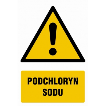 Znak Podchloryn sodu folia samoprzylepna GF054