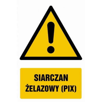 Znak Siarczan żelazowy (PIX) folia samoprzylepna GF055