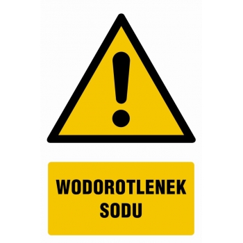 Znak Wodorotlenek sodu płyta sztywna PCV GF063