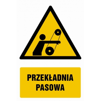 Znak Przekładnia pasowa folia samoprzylepna GF068