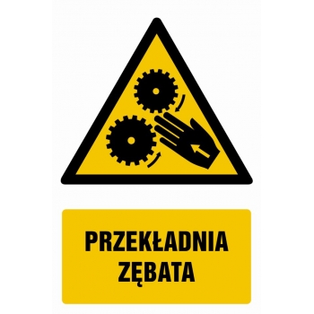 Znak Przekładnia zębata płyta sztywna PCV GF069
